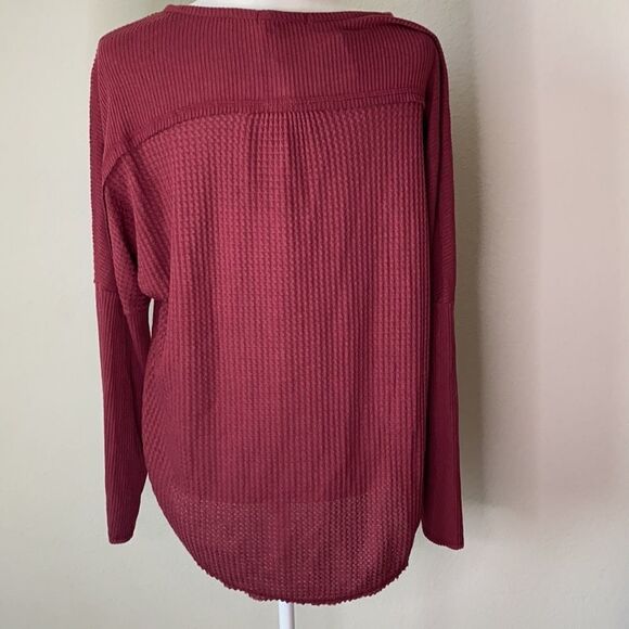 Nordstrom Burgundy Ribbed Sweater Medium - Picture 4 of 6